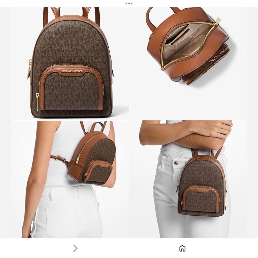 NWT Michael Kors XS Convertible Brown Backpack